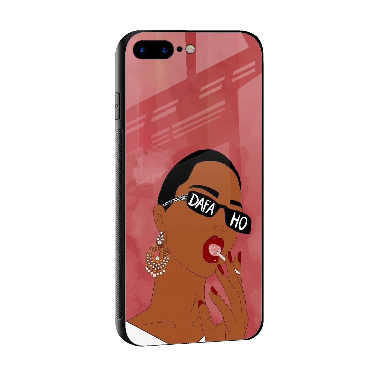 Dafa Ho sleek iphone 8 plus cover with tempered glass back and TPU edges