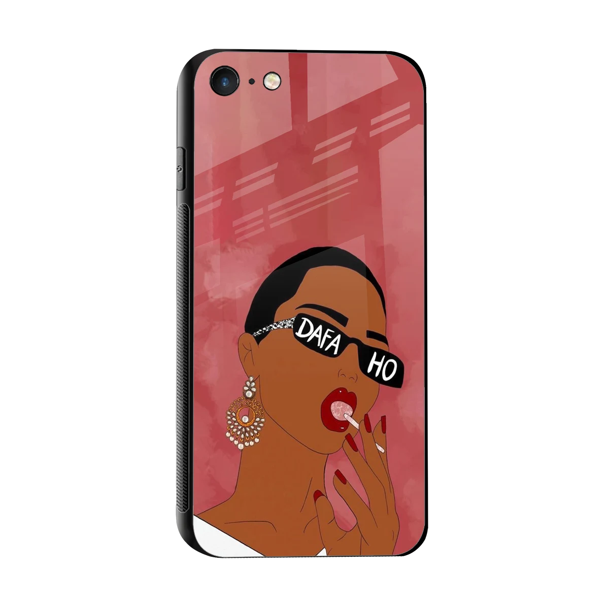 Dafa Ho sleek iphone 7 cover with tempered glass back and TPU edges