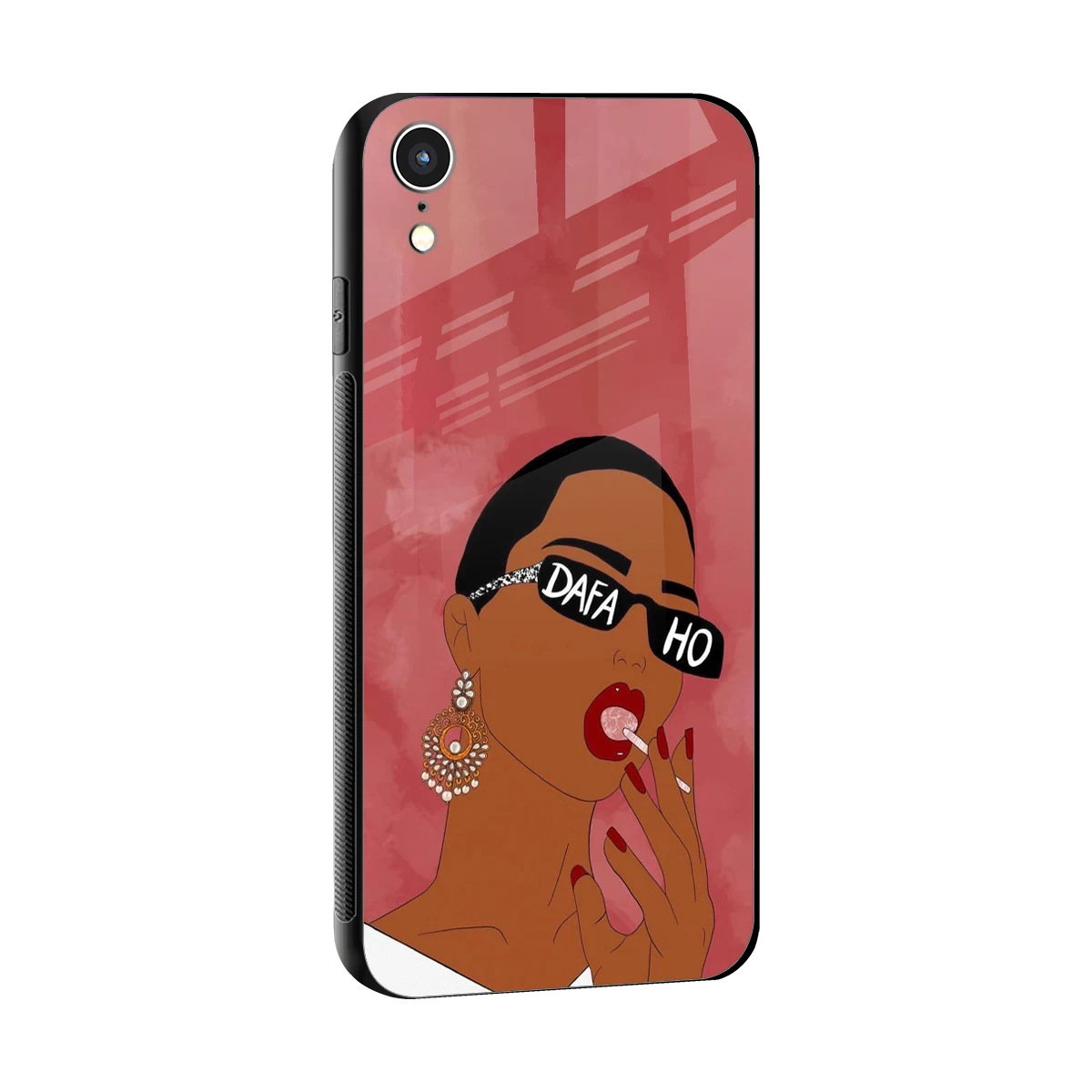 Dafa Ho sleek iphone xr cover with tempered glass back and TPU edges