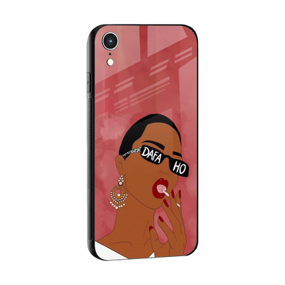 Dafa Ho sleek iphone xr cover with tempered glass back and TPU edges