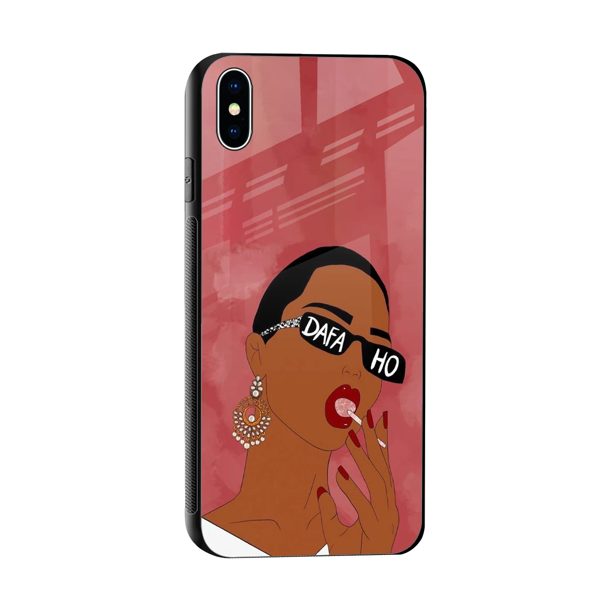 Dafa Ho sleek iphone xs max cover with tempered glass back and TPU edges