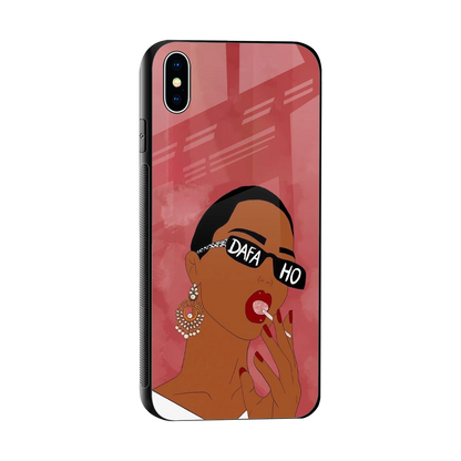 Dafa Ho sleek iphone xs max cover with tempered glass back and TPU edges