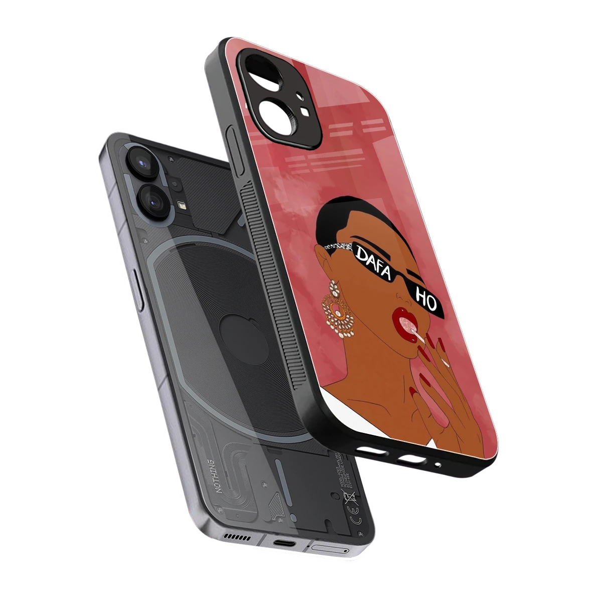 Dafa Ho sleek nothing phone 1 cover with tempered glass back and TPU edges