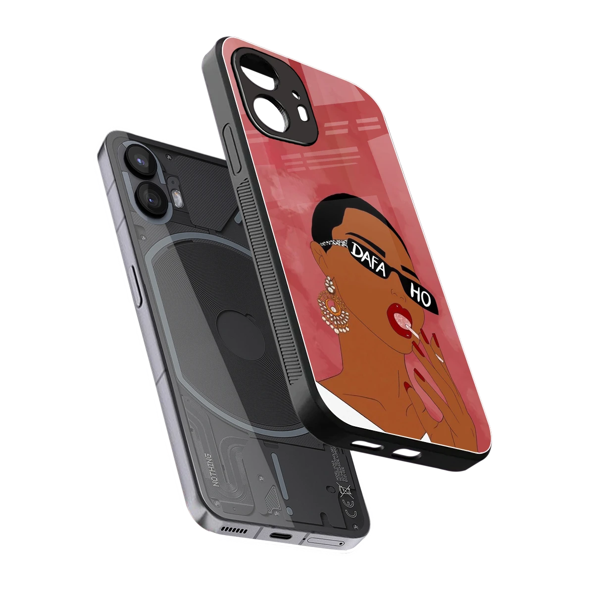 Dafa Ho sleek nothing phone 2 cover with tempered glass back and TPU edges