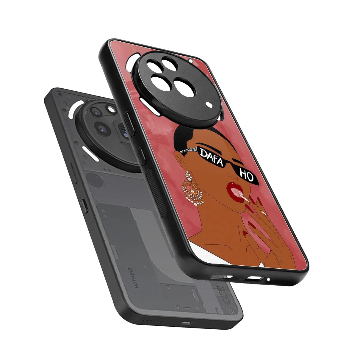 Dafa Ho sleek nothing phone 3a pro cover with tempered glass back and TPU edges