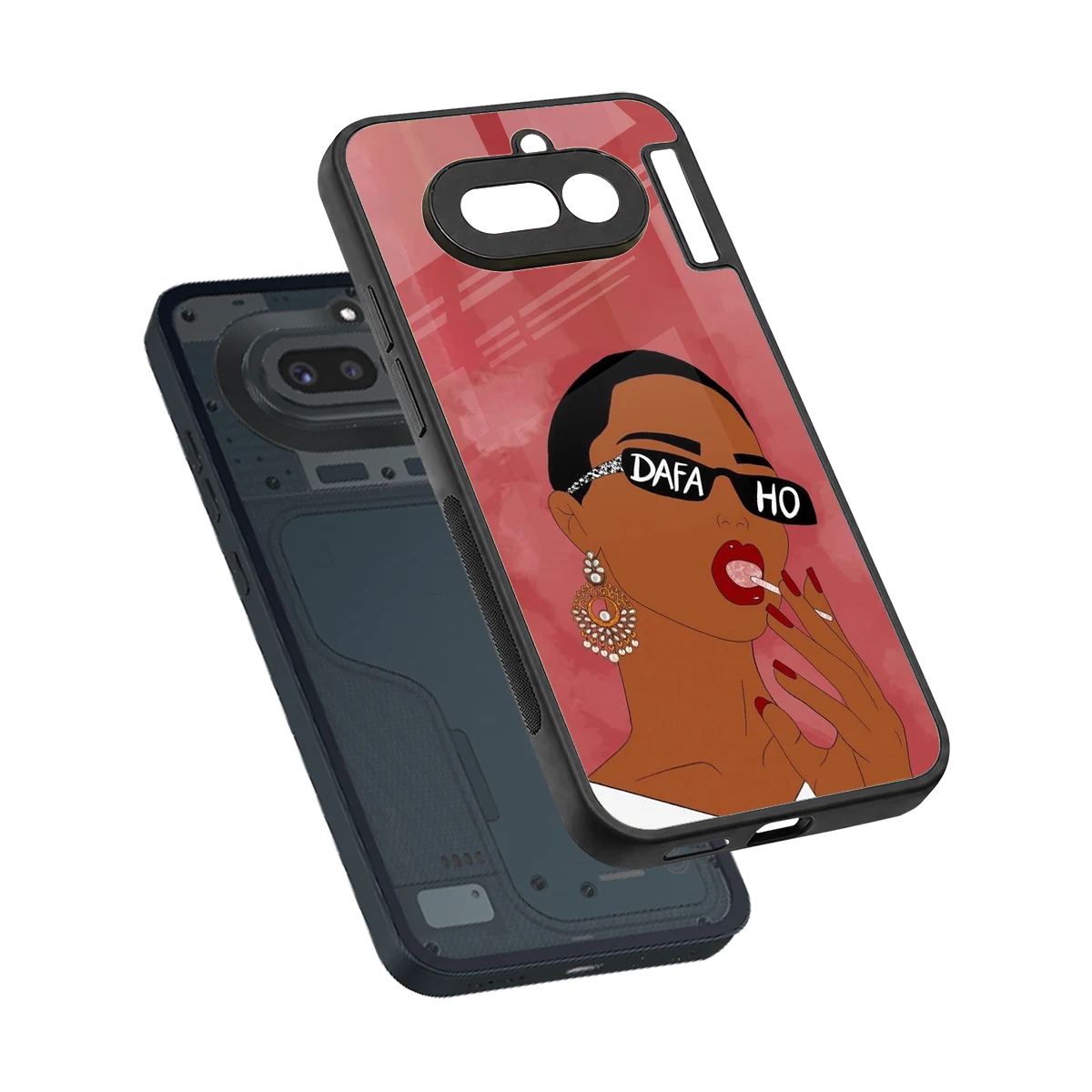 Dafa Ho sleek nothing phone 4a cover with tempered glass back and TPU edges