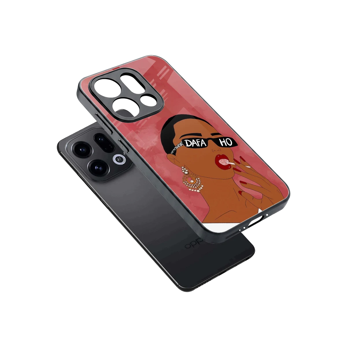 Dafa Ho sleek oppo find x9 cover with tempered glass back and TPU edges