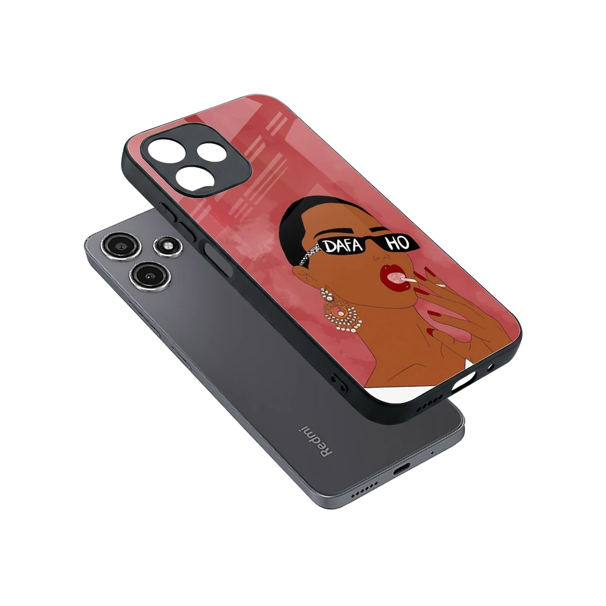 Dafa Ho sleek redmi 12 5g cover with tempered glass back and TPU edges