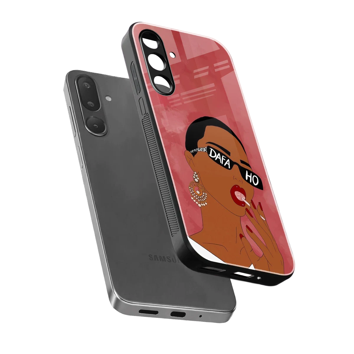Dafa Ho sleek samsung galaxy m56 5g cover with tempered glass back and TPU edges