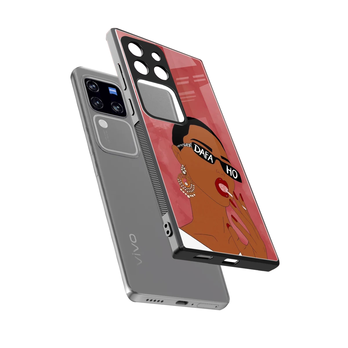 Dafa Ho sleekvivo v30 pro cover with tempered glass back and TPU edges