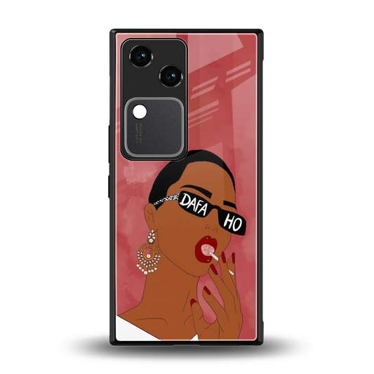 Dafa Ho back phone cover | glass case for vivo v30
