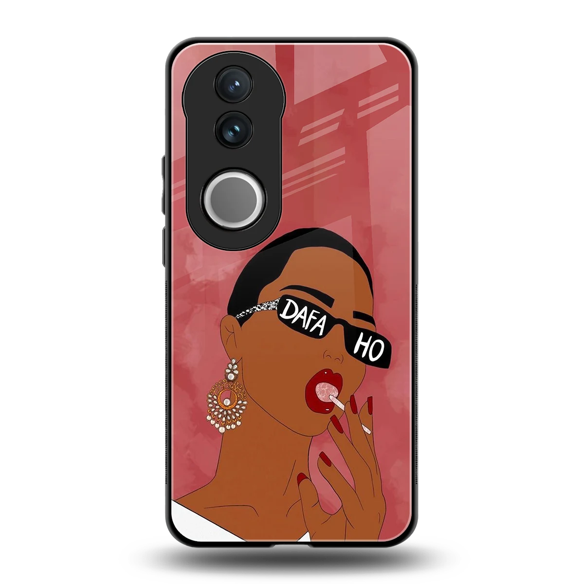 Dafa Ho back phone cover | glass case for vivo v50