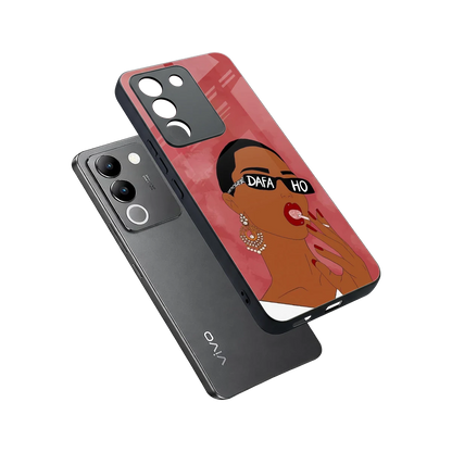 Dafa Ho sleek vivo y200 5g cover with tempered glass back and TPU edges