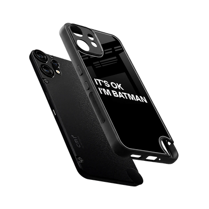 Dark Knight sleek cmf nothing phone 2 pro cover with tempered glass back and TPU edges