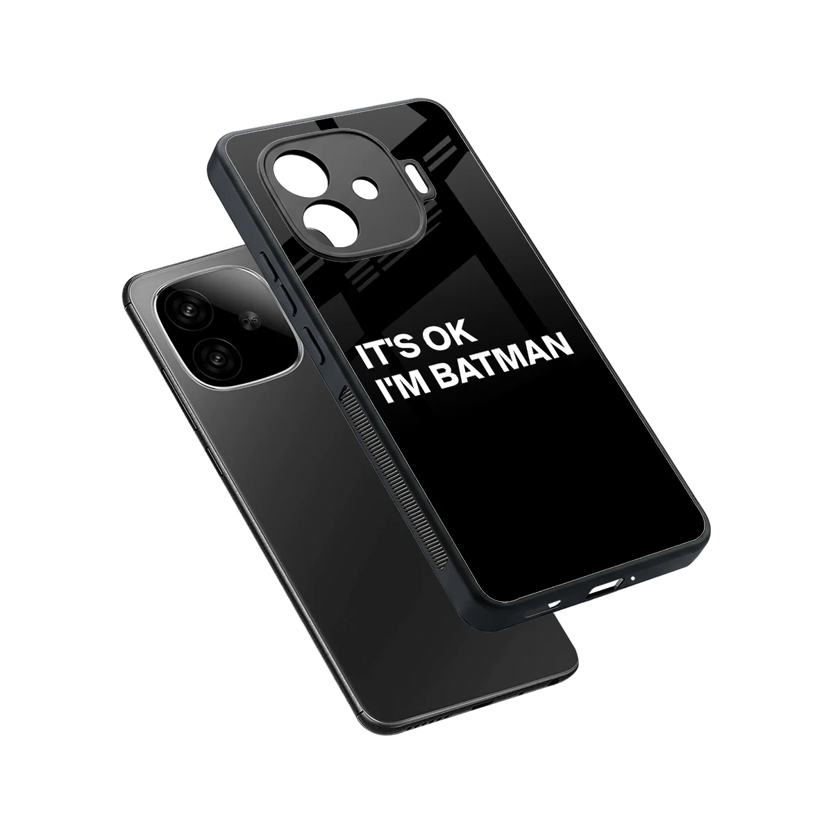 Dark Knight sleek iqoo neo 10r 5g cover with tempered glass back and TPU edges