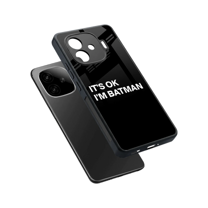 Dark Knight sleek iqoo neo 10r 5g cover with tempered glass back and TPU edges