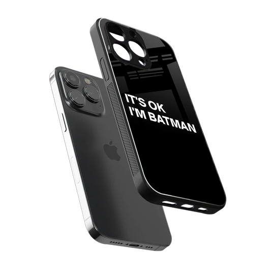 Dark Knight sleek iphone 13 pro max cover with tempered glass back and TPU edges