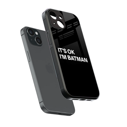 Dark Knight sleek iphone 15 cover with tempered glass back and TPU edges