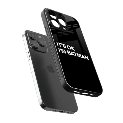 Dark Knight sleek iphone 15 pro cover with tempered glass back and TPU edges