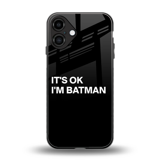 Dark Knight back phone cover | glass case for iphone 16 plus