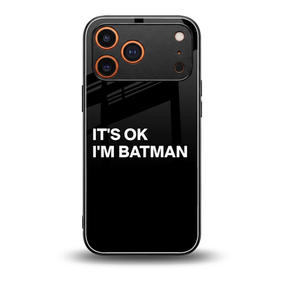 Dark Knight back phone cover | glass case for iphone 17 pro