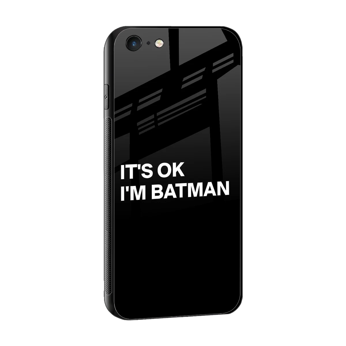 Dark Knight sleek iphone 6 cover with tempered glass back and TPU edges