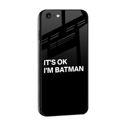 Dark Knight sleek iphone 6s cover with tempered glass back and TPU edges