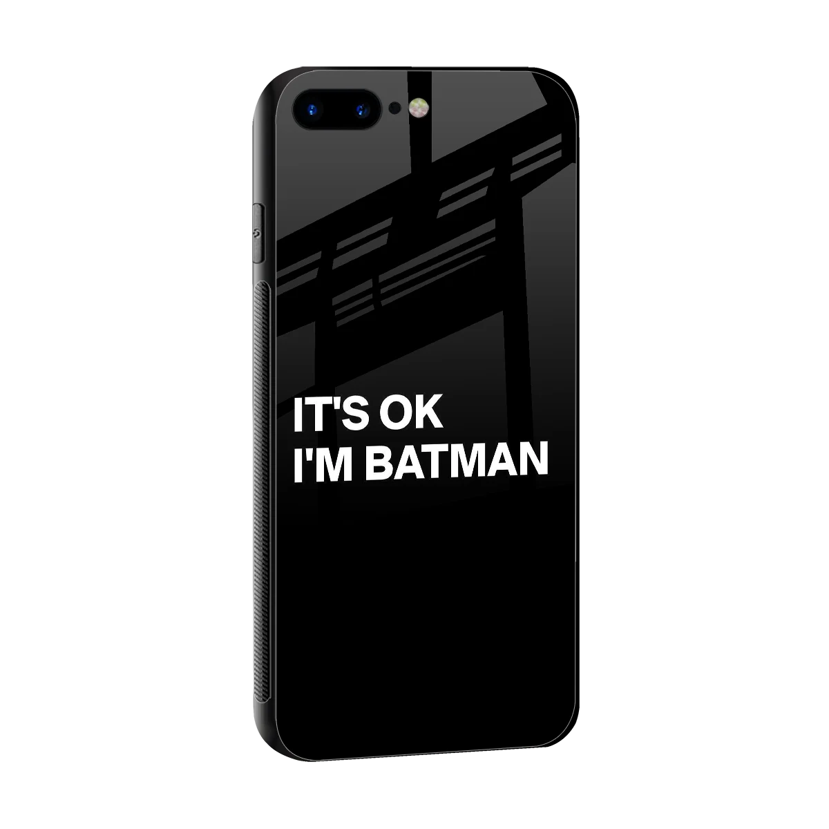 Dark Knight sleek iphone 8 plus cover with tempered glass back and TPU edges