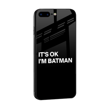 Dark Knight sleek iphone 8 plus cover with tempered glass back and TPU edges