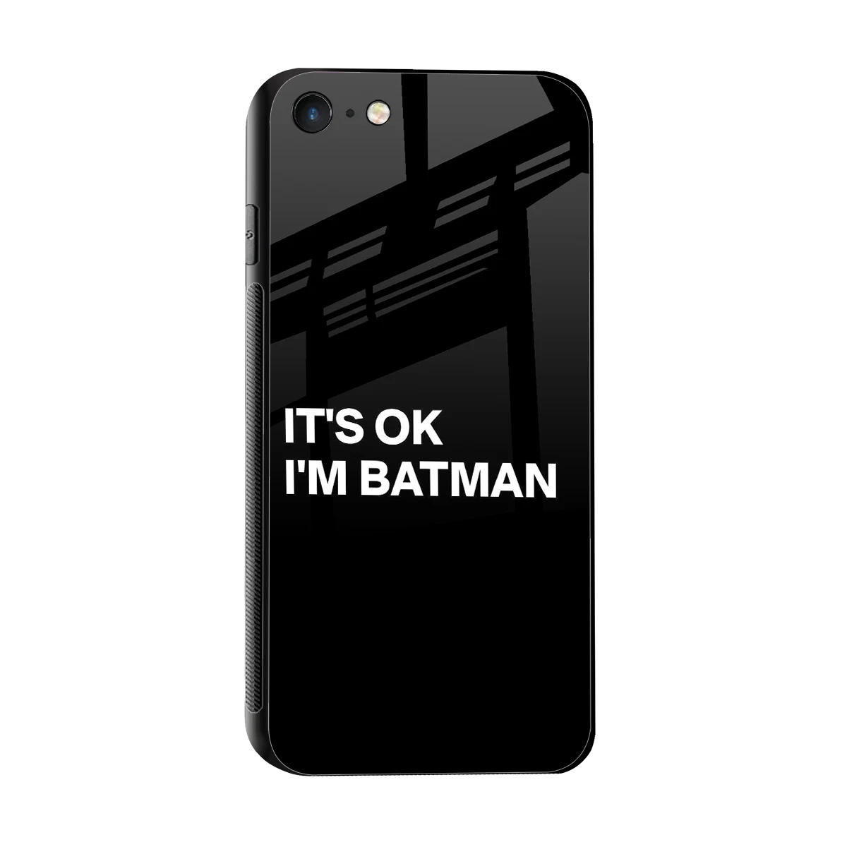 Dark Knight sleek iphone 7 cover with tempered glass back and TPU edges