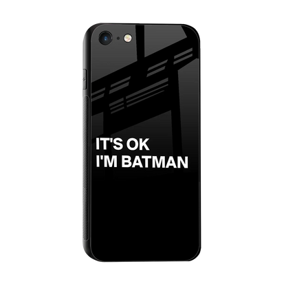 Dark Knight sleek iphone 7 cover with tempered glass back and TPU edges