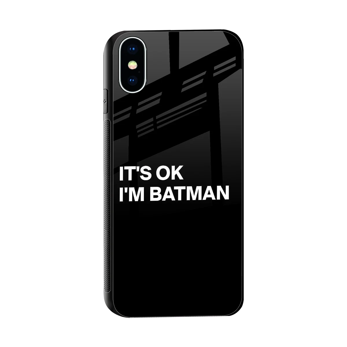 Dark Knight sleek iphone x cover with tempered glass back and TPU edges