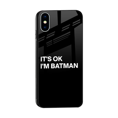 Dark Knight sleek iphone x cover with tempered glass back and TPU edges