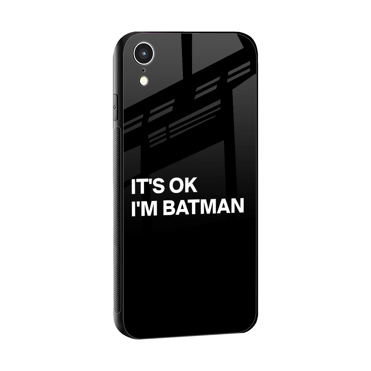 Dark Knight sleek iphone xr cover with tempered glass back and TPU edges