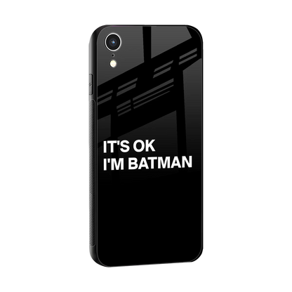 Dark Knight sleek iphone xr cover with tempered glass back and TPU edges
