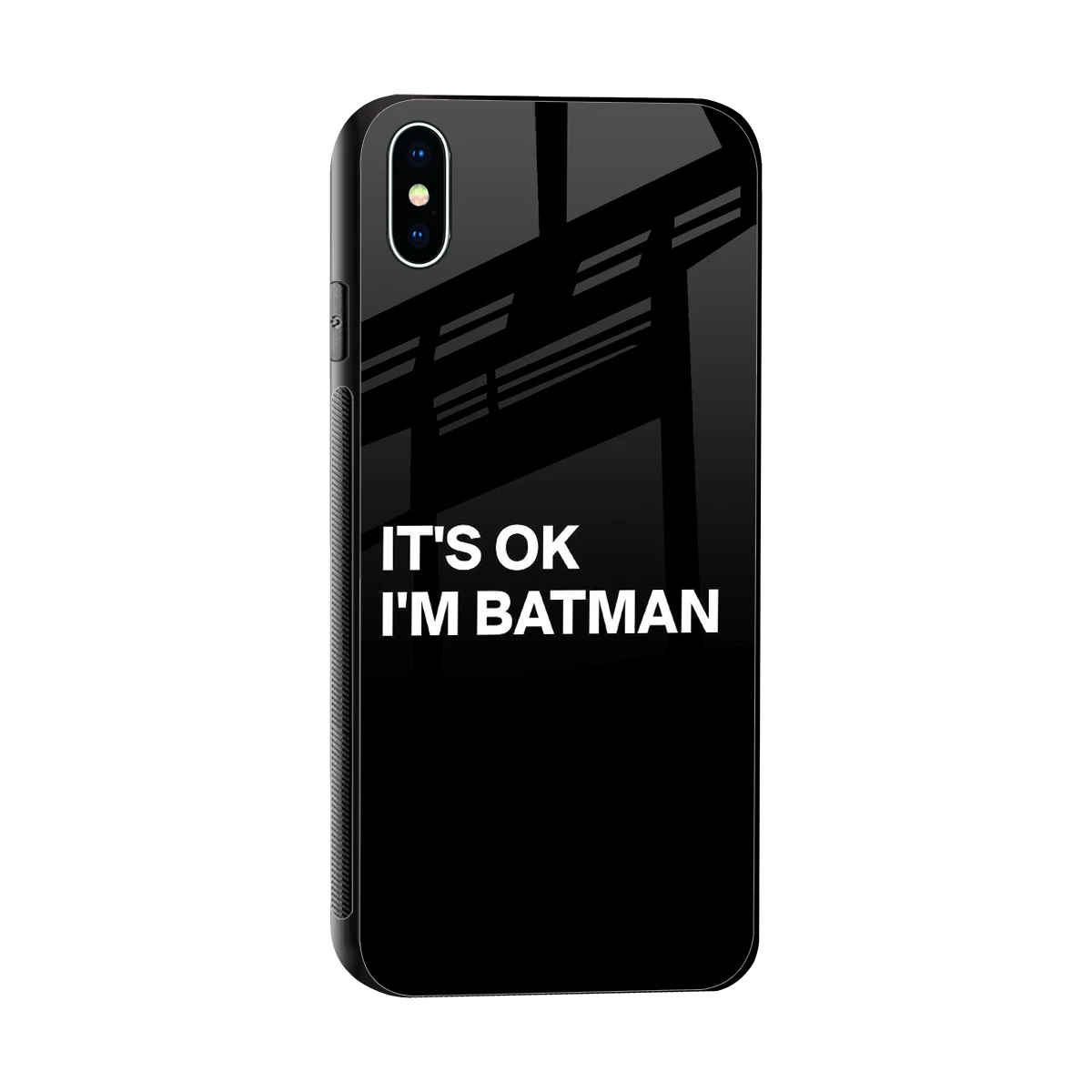Dark Knight sleek iphone xs max cover with tempered glass back and TPU edges