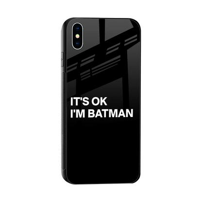 Dark Knight sleek iphone xs max cover with tempered glass back and TPU edges