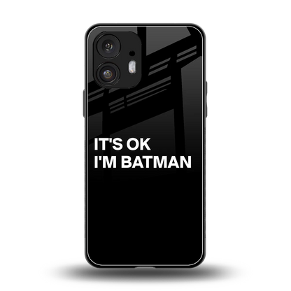 Dark Knight back phone cover | glass case for nothing phone 2