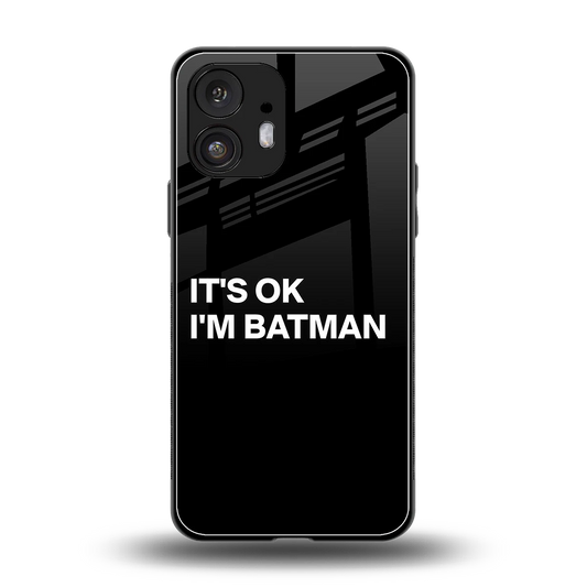 Dark Knight back phone cover | glass case for nothing phone 2
