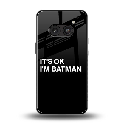 Dark Knight back phone cover | glass case for nothing phone 2a