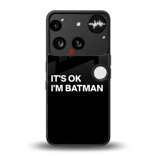 Dark Knight back phone cover | glass case for nothing phone 3