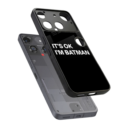 Dark Knight sleek nothing phone 3 cover with tempered glass back and TPU edges