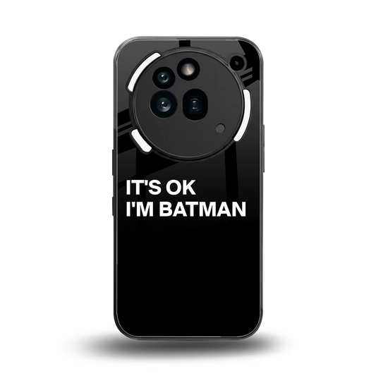 Dark Knight back phone cover | glass case for nothing phone 3a pro