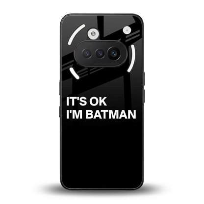Dark Knight back phone cover | glass case for nothing phone 3a