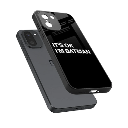 Dark Knight sleek oneplus 15r cover with tempered glass back and TPU edges