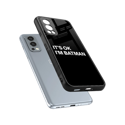 Dark Knight sleek oneplus nord 2 cover with tempered glass back and TPU edges