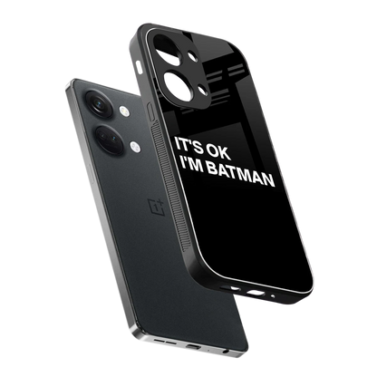 Dark Knight sleek oneplus nord 3 cover with tempered glass back and TPU edges