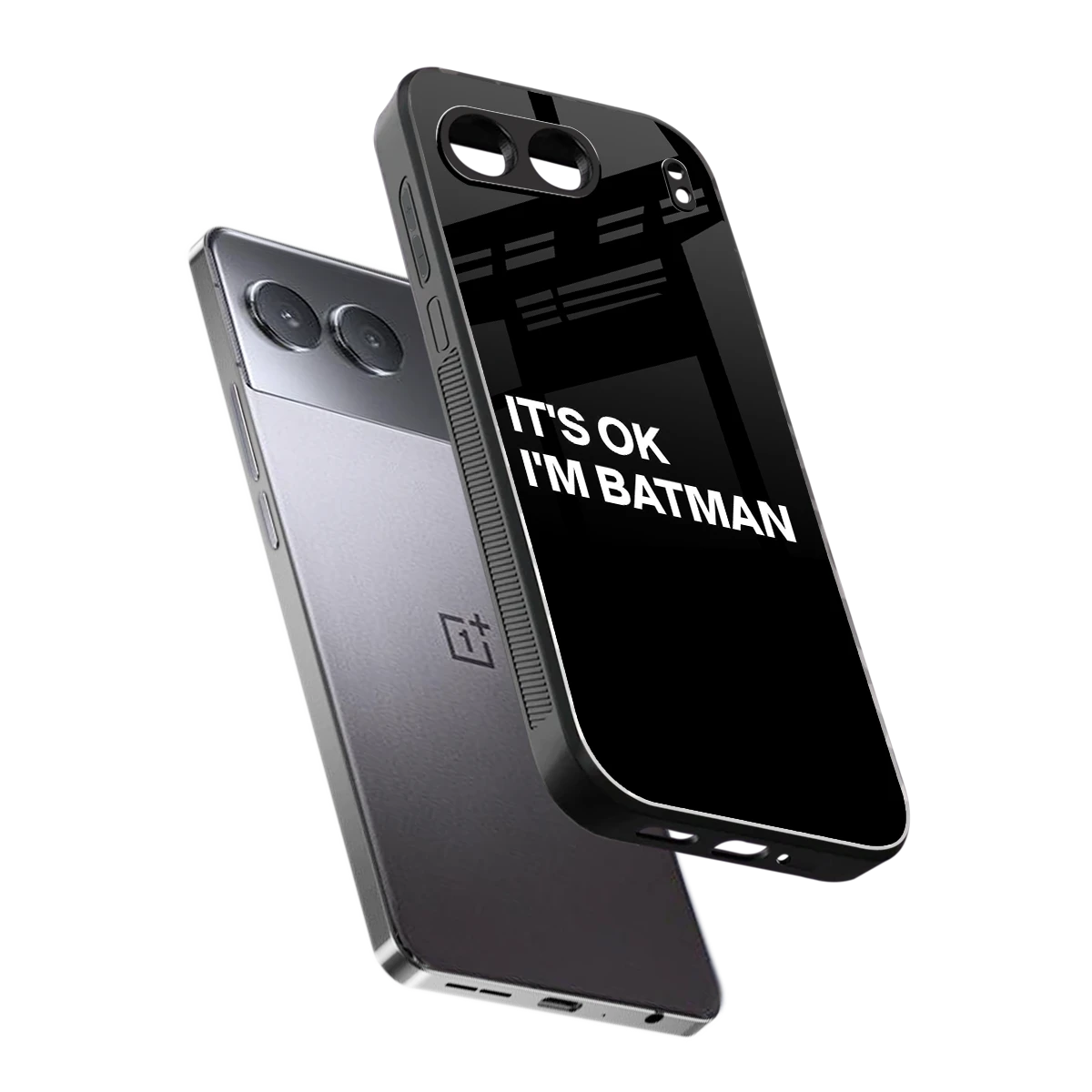 Dark Knight sleek oneplus nord 4 cover with tempered glass back and TPU edges