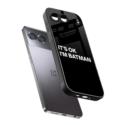 Dark Knight sleek oneplus nord 4 cover with tempered glass back and TPU edges