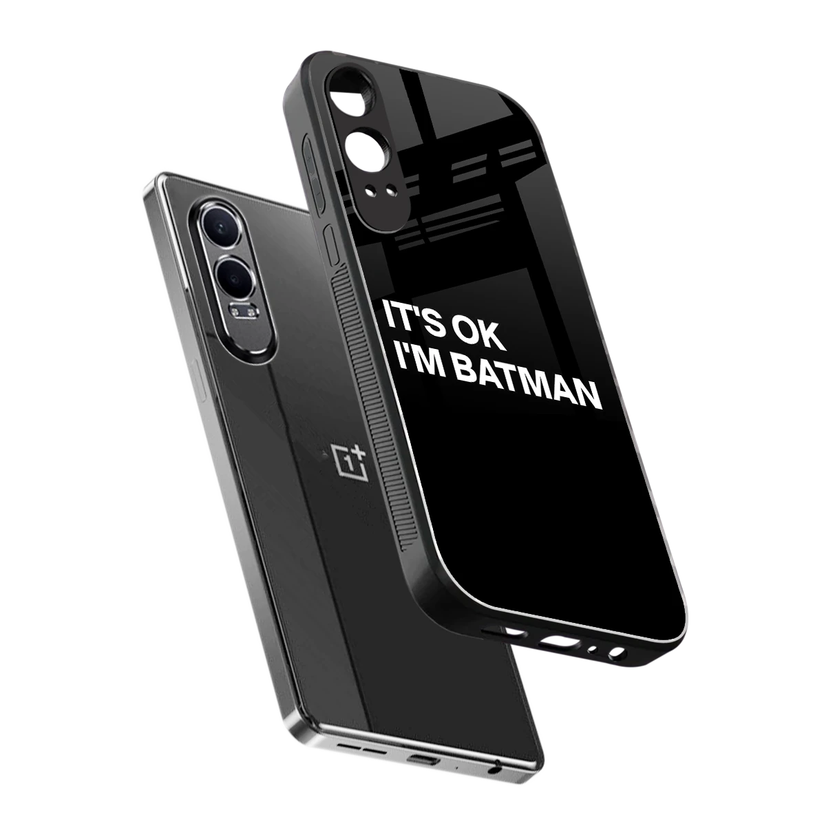 Dark Knight sleek oneplus nord ce 4 lite cover with tempered glass back and TPU edges